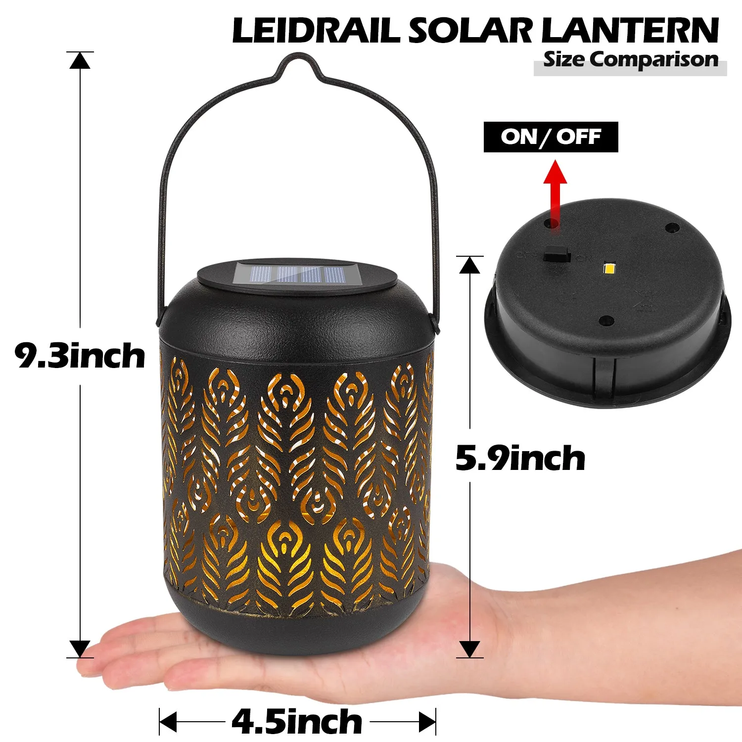 Solar Lanterns Outdoor Hanging | Metal Table Lights Waterproof