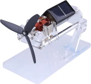 Solar-Powered Magnetic Levitation Motor Kit with Double-Layer Fan, Ideal for Science Demo & Desktop Decor