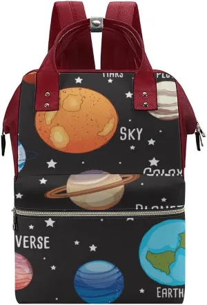 Solar System Planet Casual Travel Laptop Backpack Fashion Waterproof Bag Hiking Backpacks