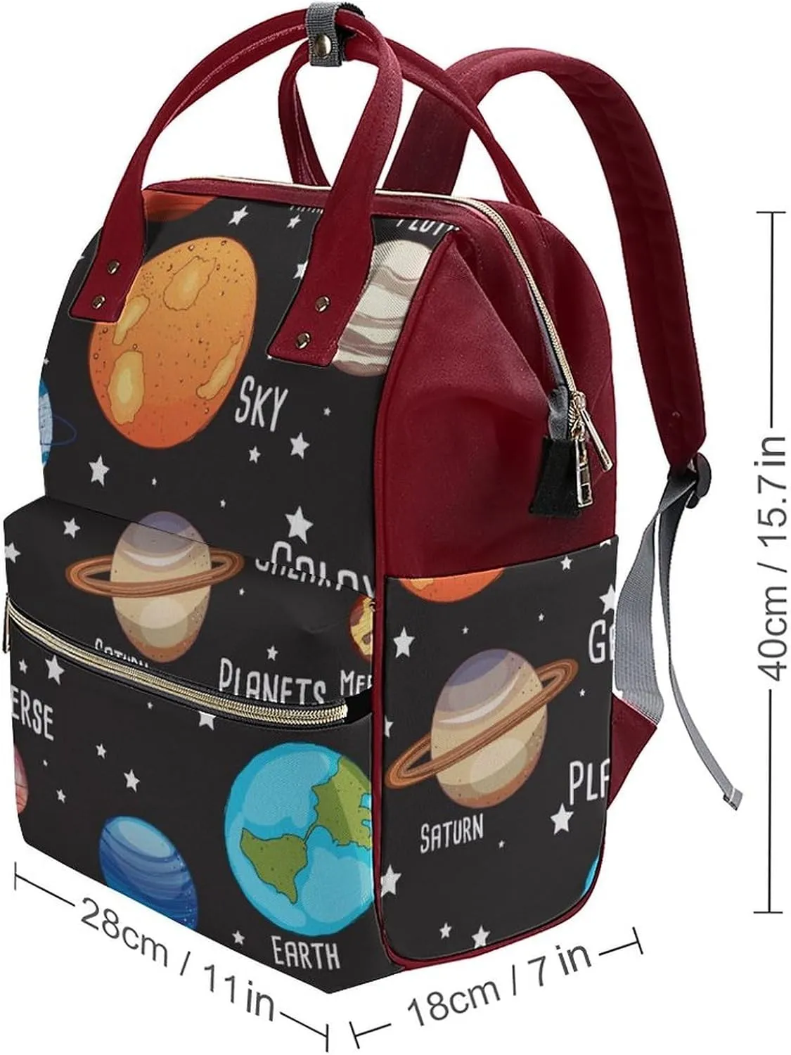 Solar System Planet Casual Travel Laptop Backpack Fashion Waterproof Bag Hiking Backpacks