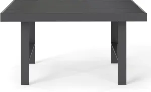 Solaste Aluminum Outdoor Dining Table, All-Weather Rectangle Metal High Patio Coffee Table for Balcony, Garden, Multifunctional Dining Table Coffee Table, Indoor or Outdoor Use, Grey/White