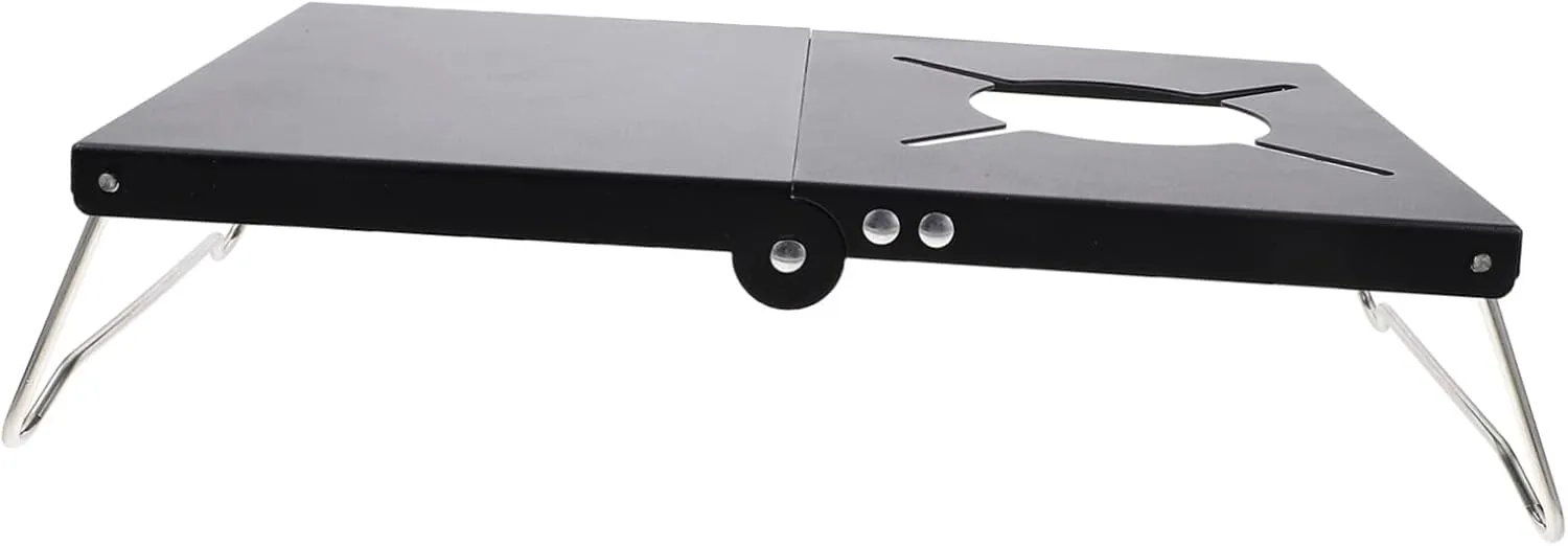 Sosoport Compact Camping Table Folding Design Portable BBQ Picnic Table Stainless Steel Easy to Store