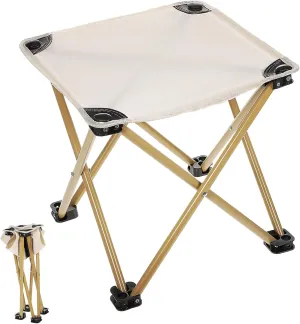 Sosoport Portable Camping Stool Heavy Duty Oxford Fabric Collapsible Stool for Adults Lightweight with Storage Bag for