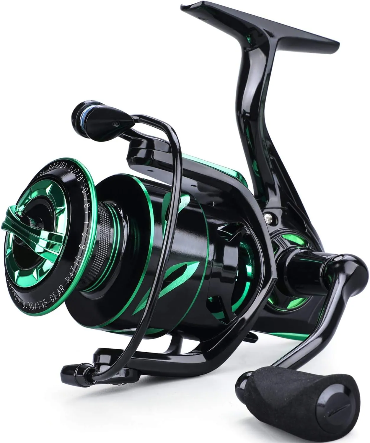 Sougayilang Fishing reels Light Weight Saltwater Spinning Reel - 39.5 LB Carbon Fiber Drag,12 1 BB Ultra Smooth All Aluminum Inshore Reel