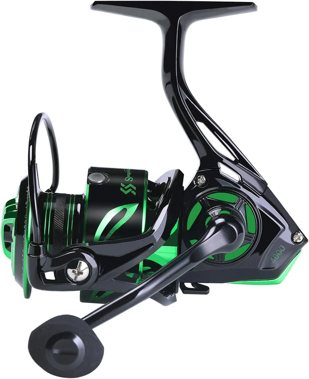 Sougayilang Fishing reels Light Weight Saltwater Spinning Reel - 39.5 LB Carbon Fiber Drag,12 1 BB Ultra Smooth All Aluminum Inshore Reel
