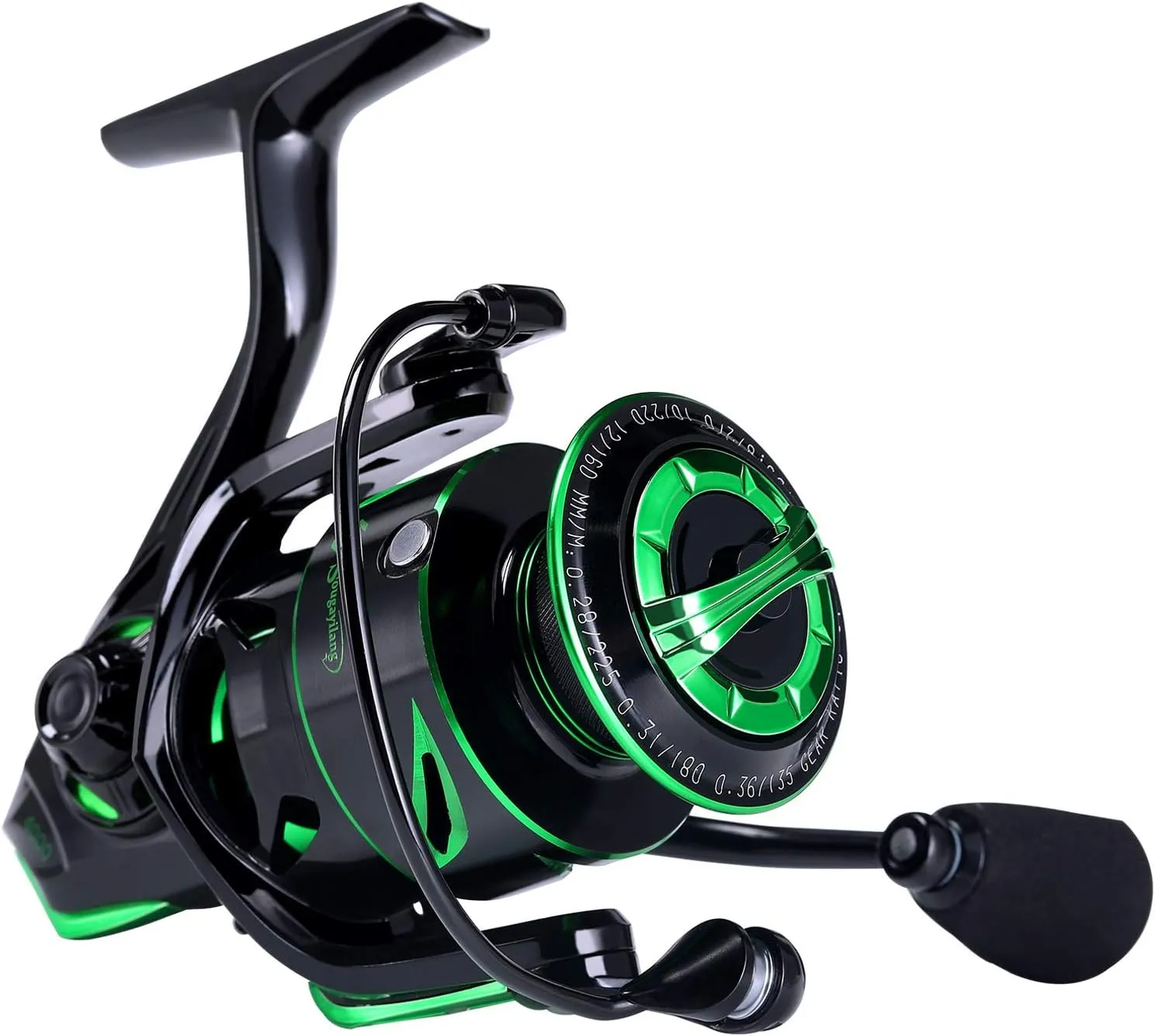 Sougayilang Fishing reels Light Weight Saltwater Spinning Reel - 39.5 LB Carbon Fiber Drag,12 1 BB Ultra Smooth All Aluminum Inshore Reel