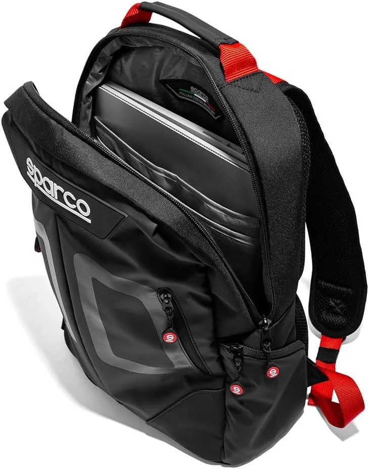 Sparco Backpack, Black/Red, Medium