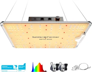 Spider Farmer 2024 New SF1000 LED Grow Light with Samsung LM301H EVO High Efficiency & Dimmable Lighting Full Spectrum Grow Light for Indoor Plants