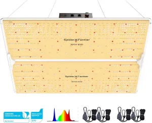 Spider Farmer SF4000 450W LED Grow Lights With Samsung LM301B Diodes, Deeper Penetration and Dimmable Full Spectrum Lighting, High PPFD & Low Heat