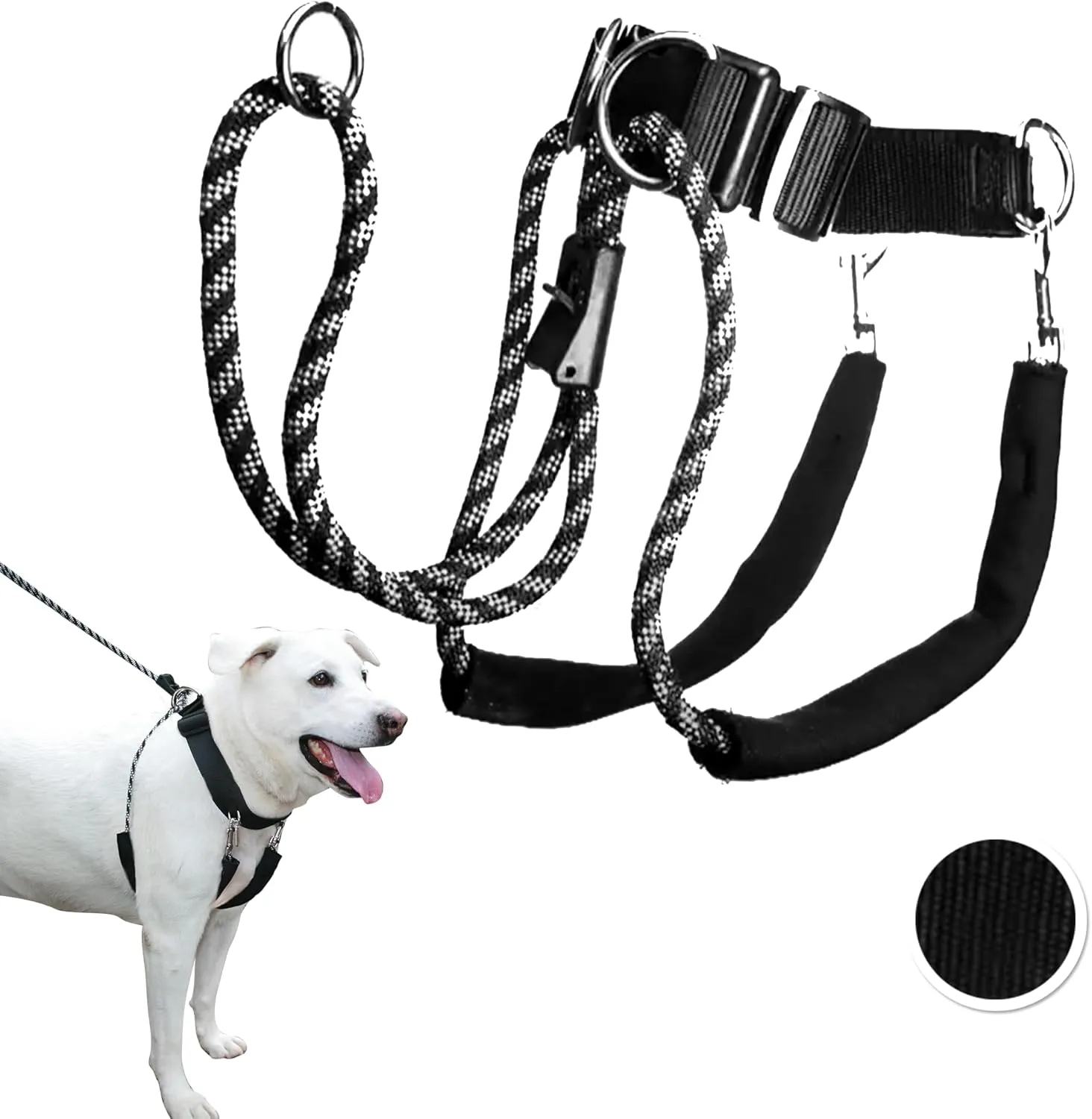 SPORN Dog Harness, Black, Large