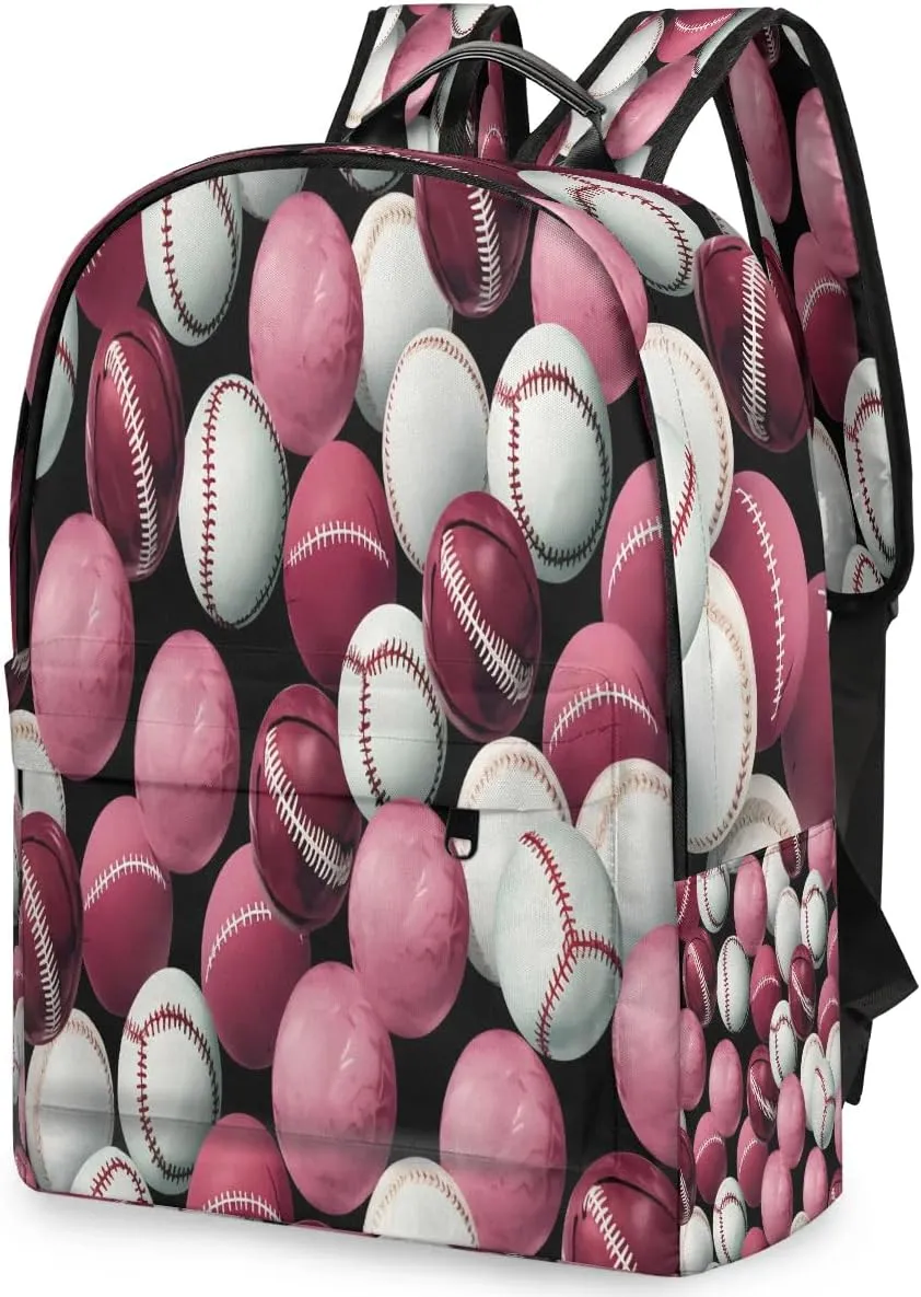 Sprot Baseball Backpack for Women Men Lightweight Laptop Backpack Carry on Backpacks Casual Shoulder Bag with Adjustable Shoulder Strap for Travel Gym Work
