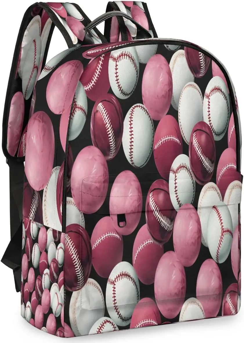 Sprot Baseball Backpack for Women Men Lightweight Laptop Backpack Carry on Backpacks Casual Shoulder Bag with Adjustable Shoulder Strap for Travel Gym Work