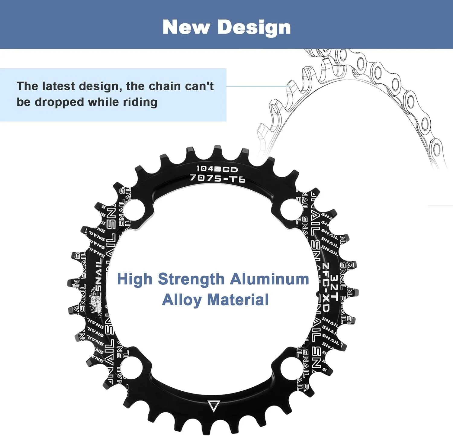 Square Taper Crankset MTB, Mountain Bike Single Speed Crankset, Bicycle Crank Arm Set 170mm 104BCD, 32T/34T/36T/38T Chainring & Bolts