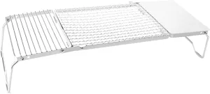 Stainsless Steel Campings Stove Grills Rack Portable Grills Table Folding Campfires Grills For Outdoor Campings Cooking
