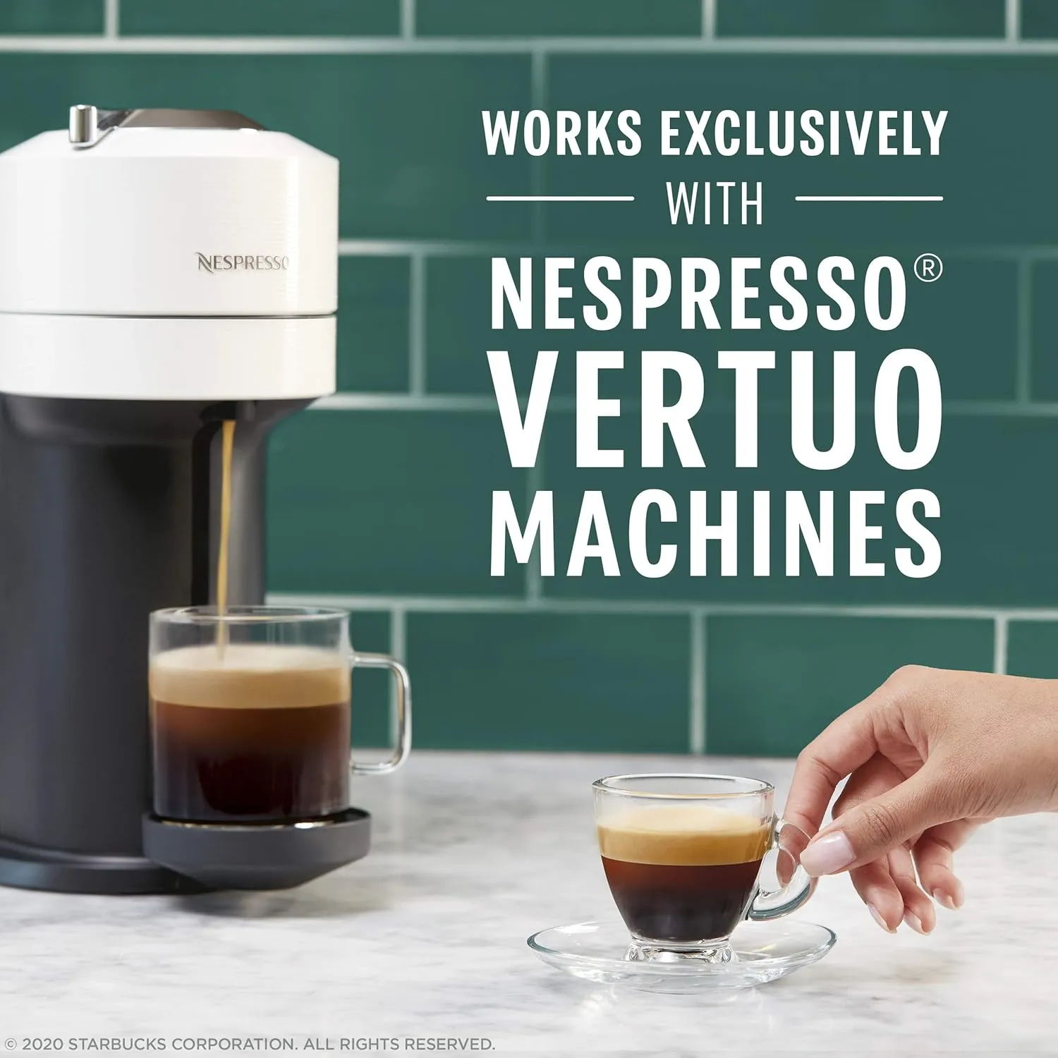 Starbucks by Nespresso Vertuo, Dark Roast Espresso, 50-count Espresso Pods, Brews 1.35 oz.