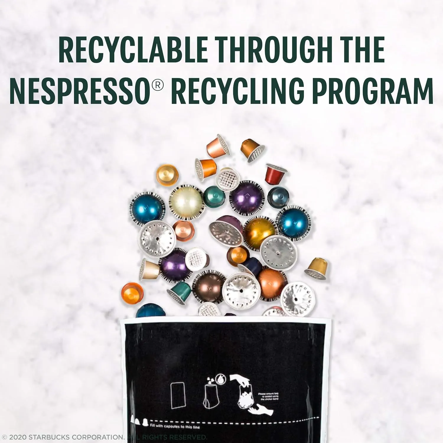 Starbucks by Nespresso Vertuo, Dark Roast Espresso, 50-count Espresso Pods, Brews 1.35 oz.