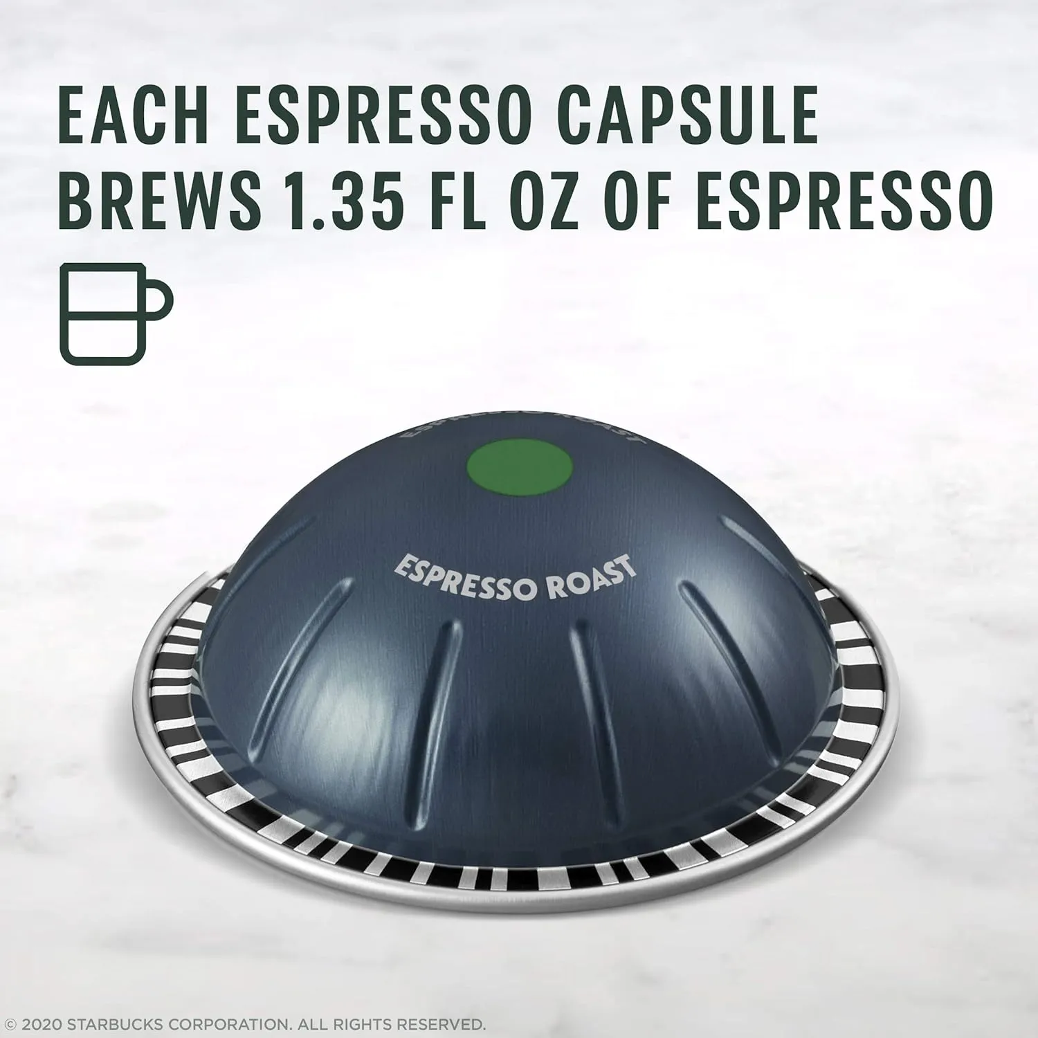 Starbucks by Nespresso Vertuo, Dark Roast Espresso, 50-count Espresso Pods, Brews 1.35 oz.