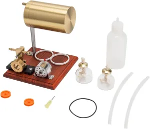 Steam Stirling Engine Model Kit, Swing Type Mini Steam Engine Kit Stirling Engine Motor Model, DIY Mechanical Metal Stirling Motor Electricity Steam Power Generator Gifts
