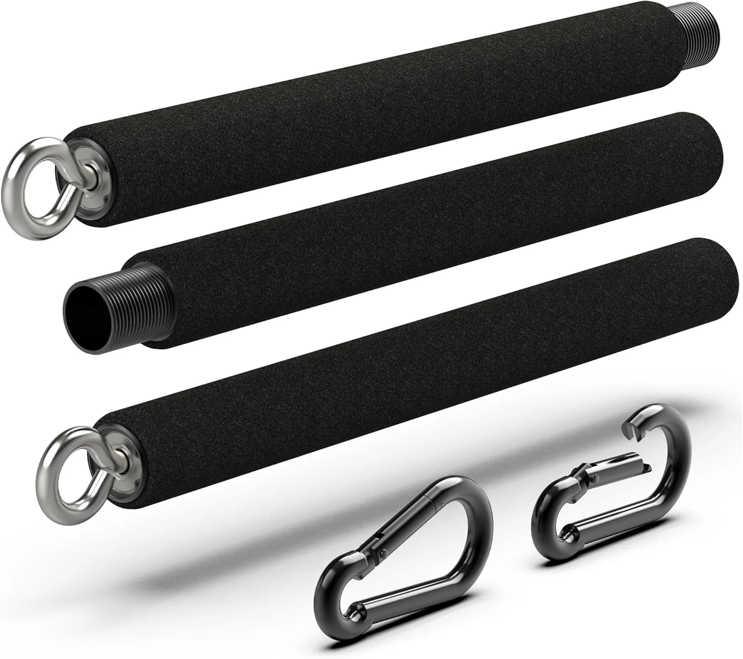 Steel Resistance Bar - Portable Dual Cable Machine Bar - Adjustable 38" to 26"