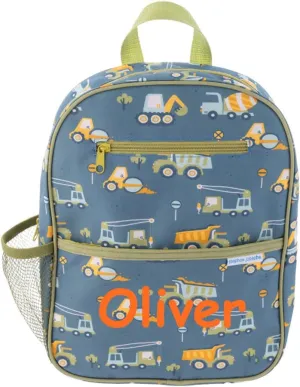 Stephen Joseph Personalized Junior Backpack All Over Print Back to School Bookbag (Personalized Construction Print Junior Backpack)