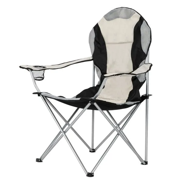 StoneRest™ Foldable Camp Chair – Midnight Black