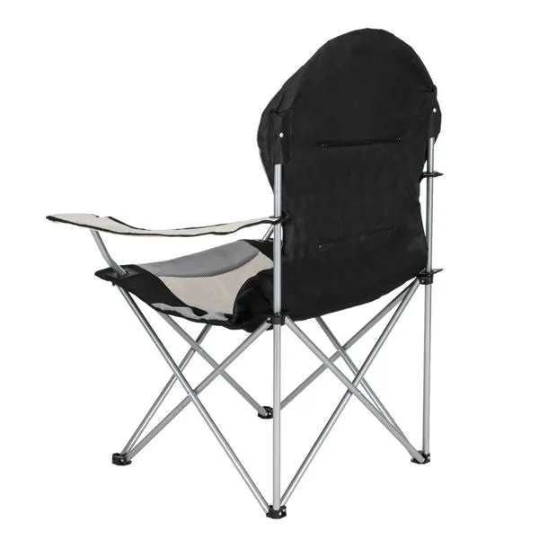 StoneRest™ Foldable Camp Chair – Midnight Black