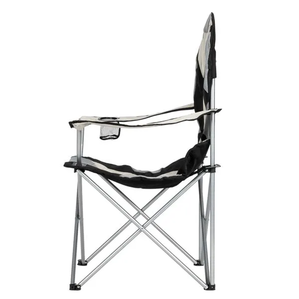 StoneRest™ Foldable Camp Chair – Midnight Black