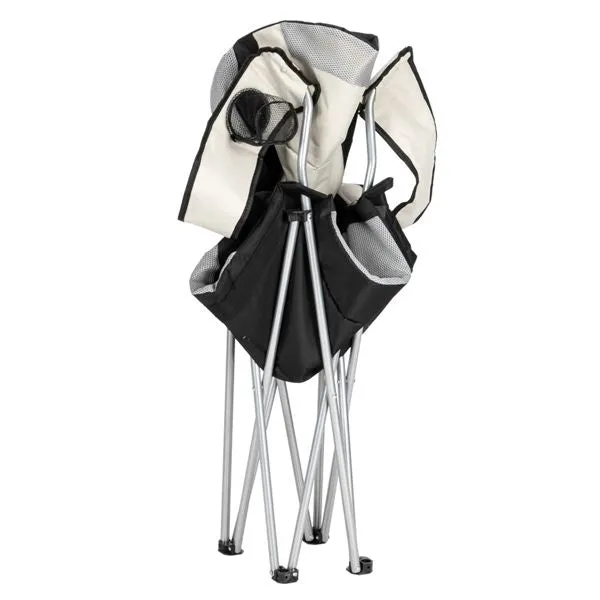 StoneRest™ Foldable Camp Chair – Midnight Black