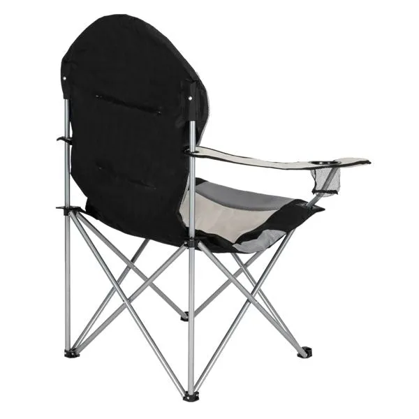StoneRest™ Foldable Camp Chair – Midnight Black