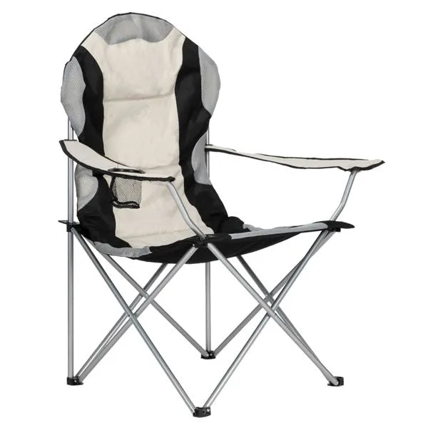 StoneRest™ Foldable Camp Chair – Midnight Black