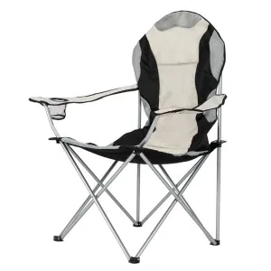 StoneRest™ Foldable Camp Chair – Midnight Black