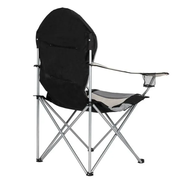 StoneRest™ Foldable Camp Chair – Midnight Black