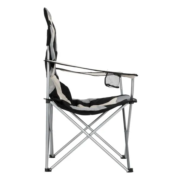 StoneRest™ Foldable Camp Chair – Midnight Black