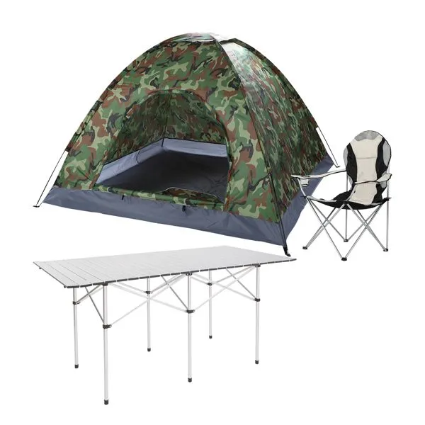 StoneRest™ Foldable Camp Chair – Midnight Black