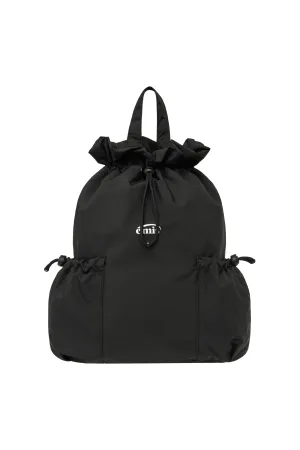 STRING ONE-SHOULDER BACKPACK-BLACK