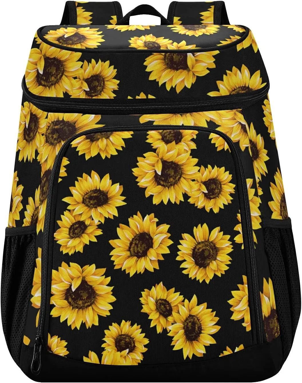 Sunflowers Cooler Backpack for Women Men Picnic Cooler Bags Insulated Soft Lunch Backpack with Leakproof Lunch Cooler for Work Lunch Picnic Fishing Hiking Camping Park Beach