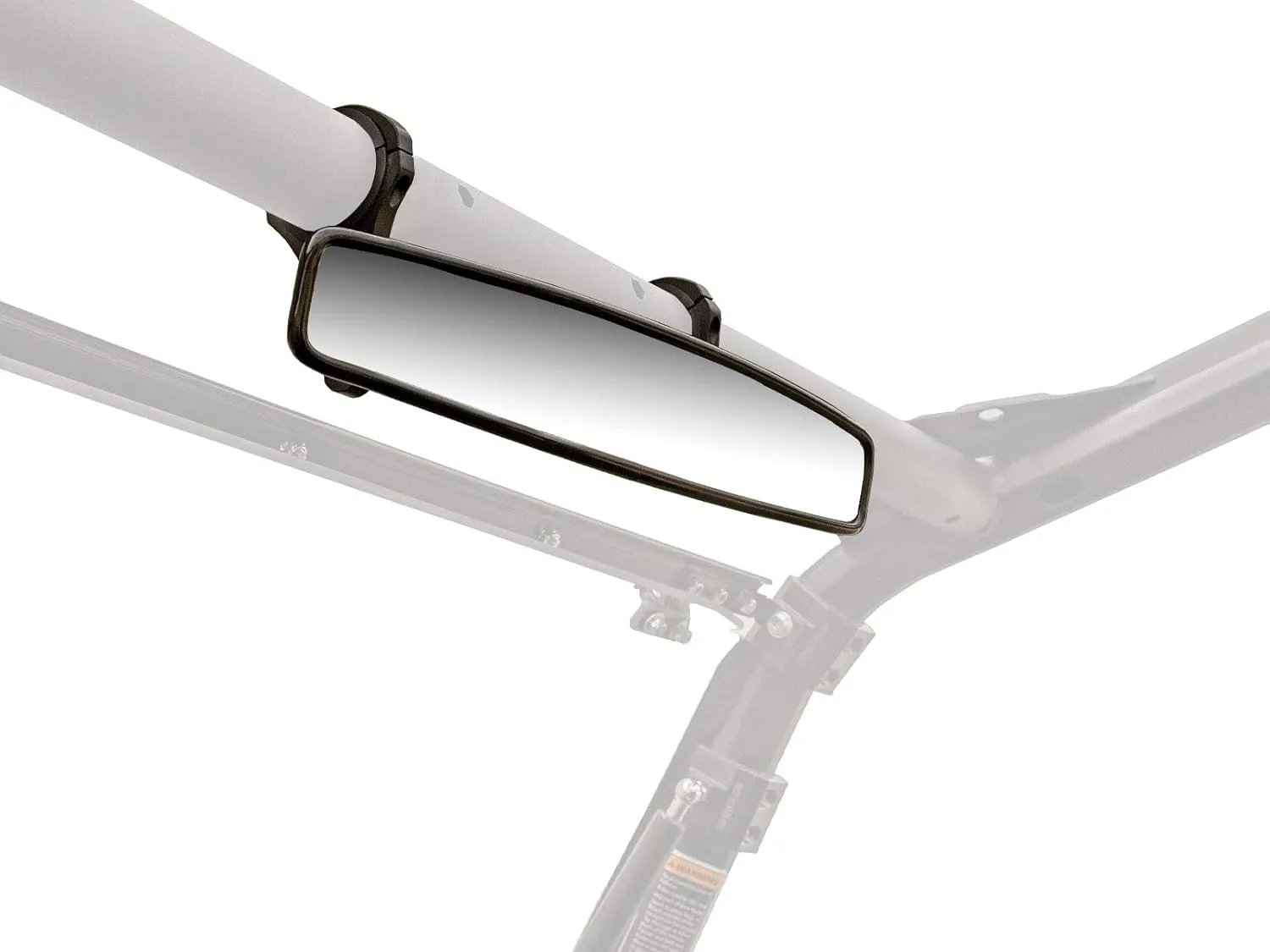 SuperATV 17" Curved Rear View Mirror for Hisun Sector/Crew / 250/450 / 550/750 / 1000 / Hisun Strike (See Fitment) | Mounts to 1.875" Diameter Cage | 17" x 3" Convex Mirror | Wide Viewing Angle