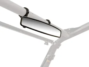 SuperATV 17" Curved Rear View Mirror for Hisun Sector/Crew / 250/450 / 550/750 / 1000 / Hisun Strike (See Fitment) | Mounts to 1.875" Diameter Cage | 17" x 3" Convex Mirror | Wide Viewing Angle