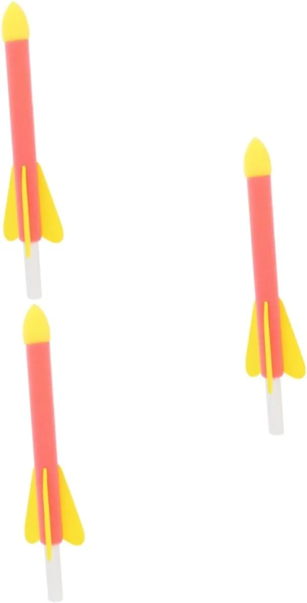SUPVOX 3 Sets 3 Pcs DIY Rocket Ship Toys for Boys and Girls Soft Safe Rocket Launcher Toys Great for Birthday Parties School Activities Random Color