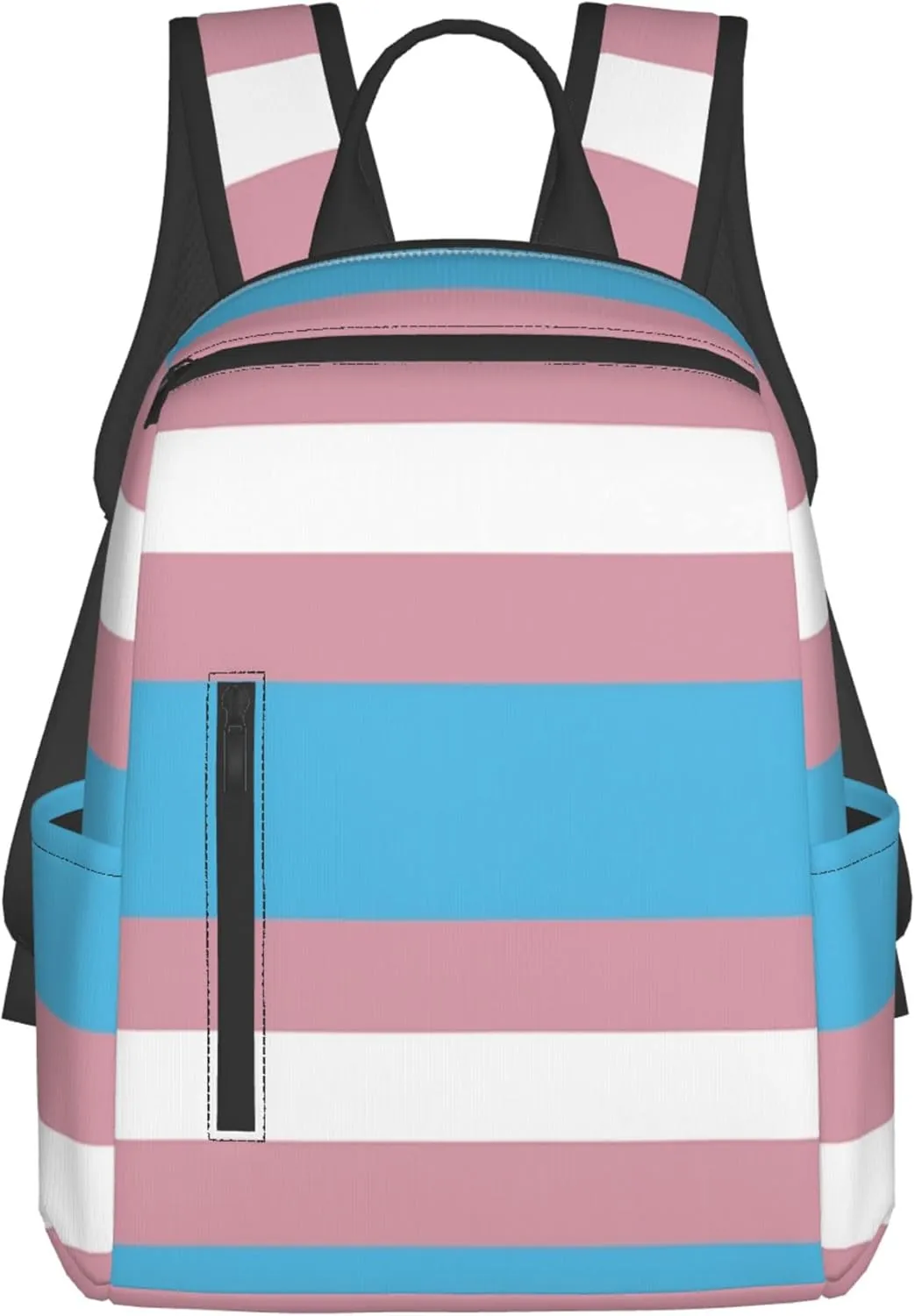 SWEET TANG Transgender Pride Flag Backpack with Adjustable Padded Straps Backpacks for Running, Travel, Hiking, Camping
