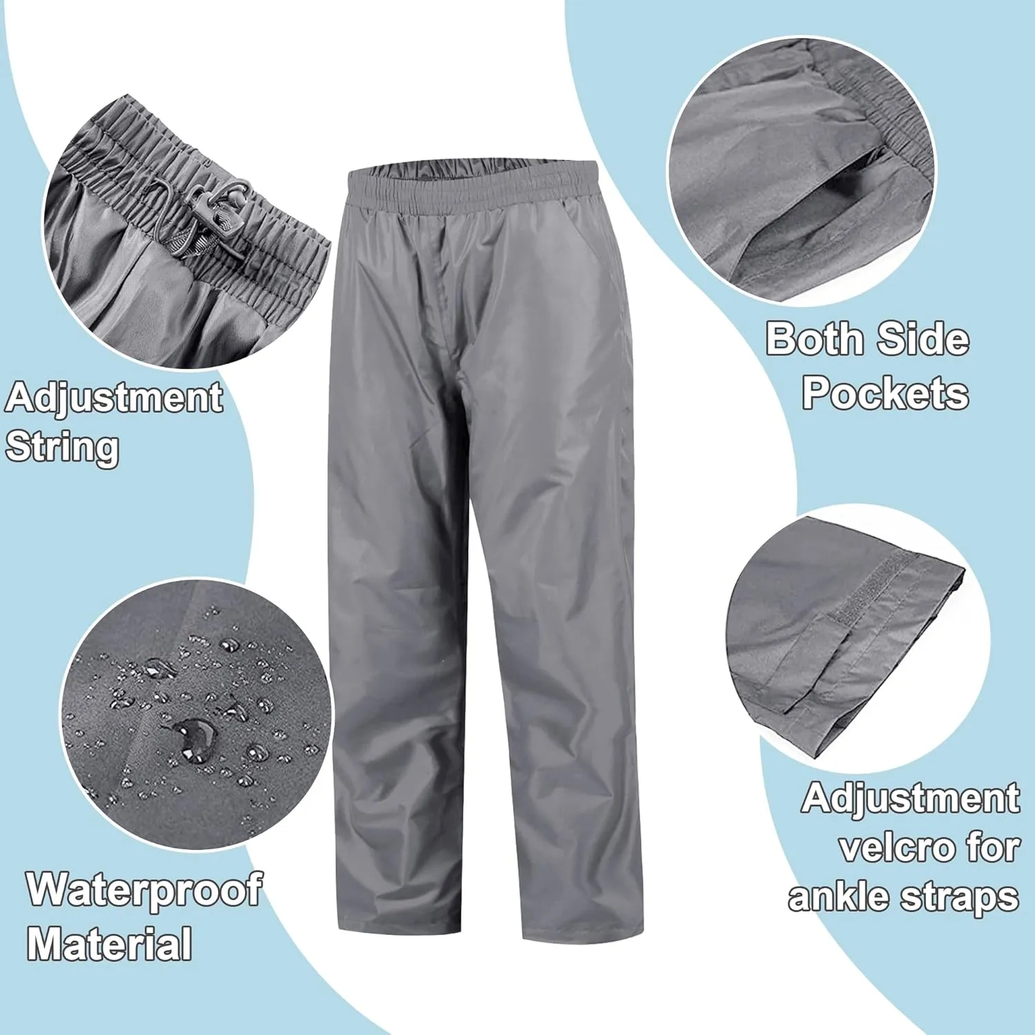 SWISSWELL Kids Rain Gear Boys Girls Youth Waterproof Rain Suit Breathable Reflective Raincoat and Pants