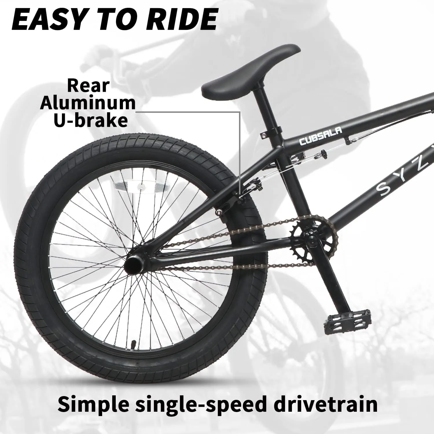 Syzygy 20 Inch Freestyle BMX Bike Bicycles for Ages Over 6 Years Old Teen Beginner and Adult Riders, Multiple Color