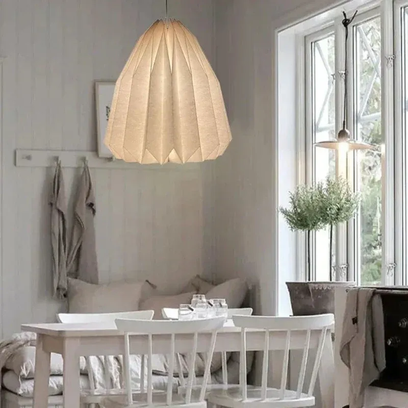 Taavita Hanging Lamp – Foldable Paper Lantern in Nordic Style for Living Room & Bedroom