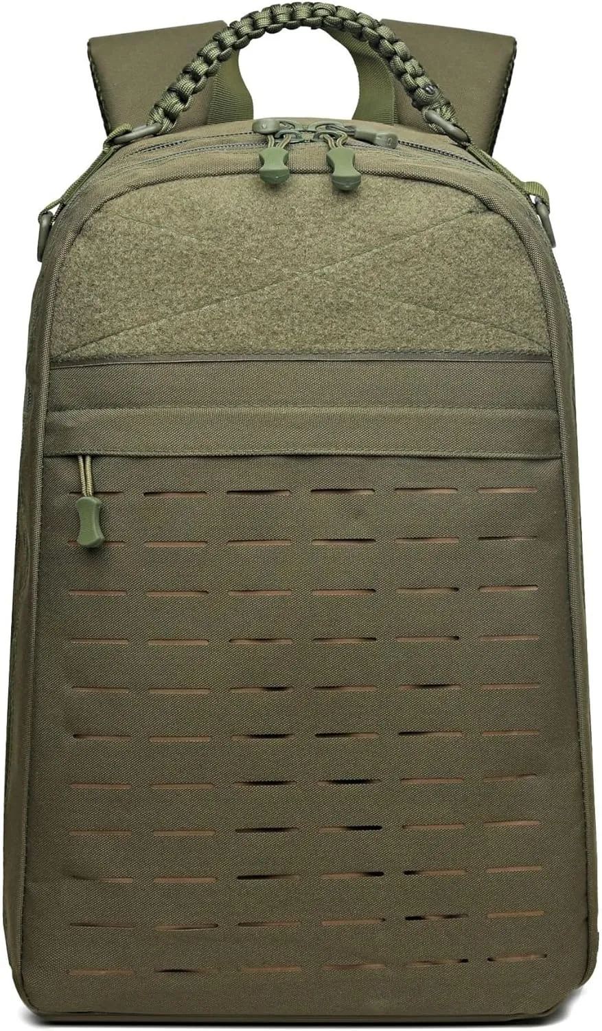 Tactical Assault Backpack，Heavy duty zipper，Travel Laptop Backpacks，Hiking Backpack military backpack, Rucksack. (army green)