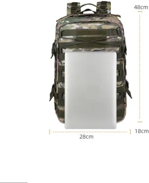 Tactical Backpack Military Molle Hiking 20-35L Assault Tactics Mountaineering Tour Outdoor Camouflage Black
