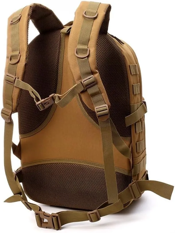 Tactical Backpack Military Molle Hiking 20-35L Tactical outdoor camouflage bag mountaineering wilderness camping dark brown