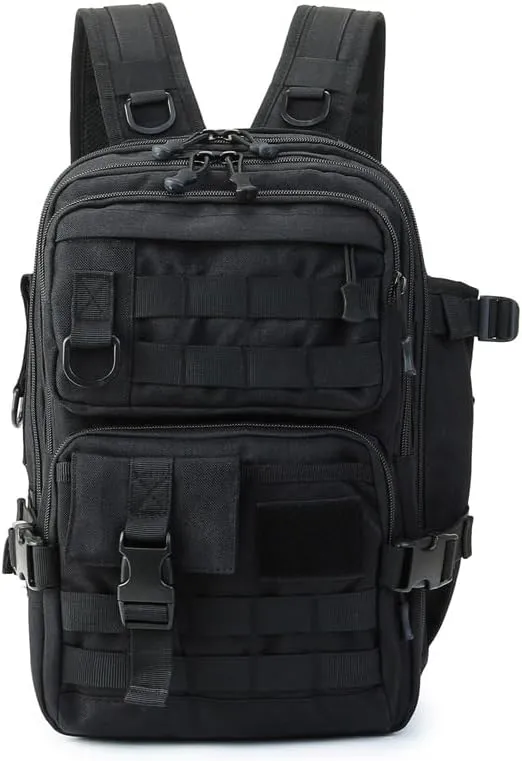 Tactical Backpack Military Molle Hiking 20L Outdoor Assault Cycling Bag Black