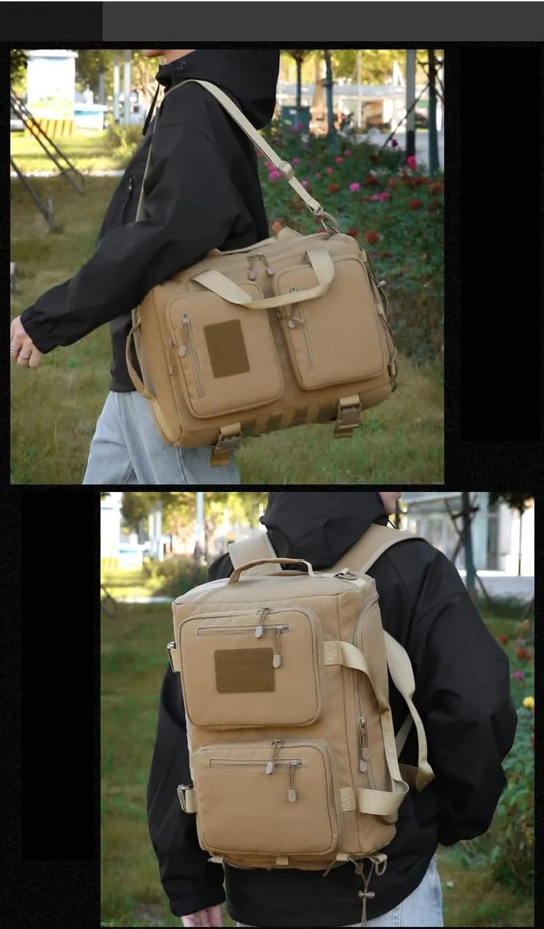 Tactical Backpack Military Molle Hiking 36-55L Triple Bag Military Fan Outdoor Mountaineering Camouflage Shoulder Bag Black