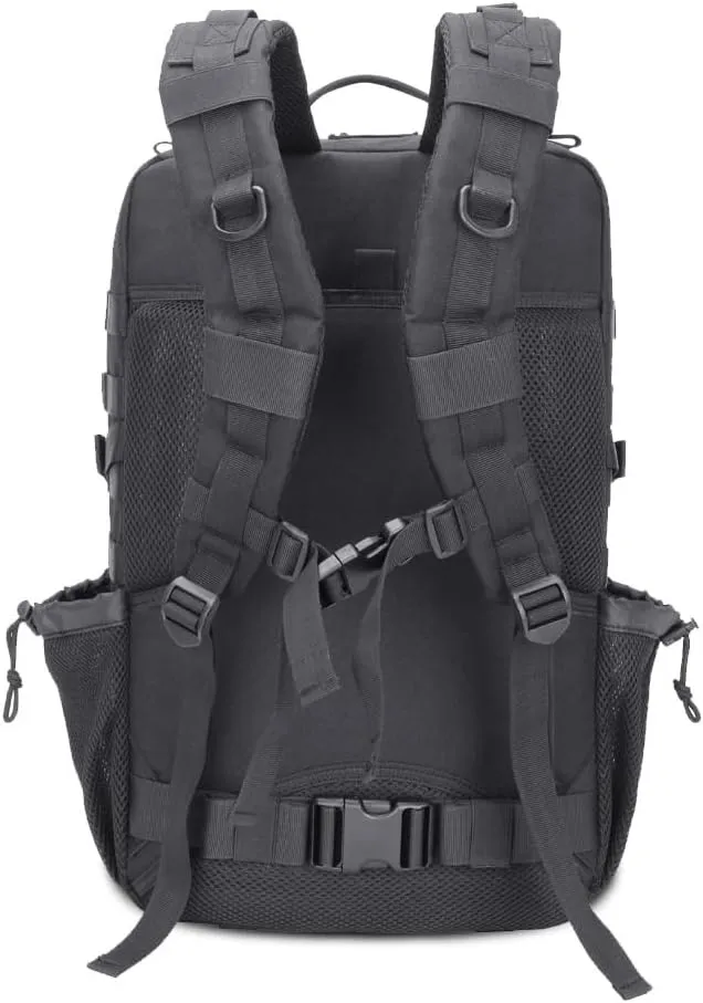 Tactical Backpack Military Molle Hiking 45L Outdoor Bag Sports Bag Outdoor Tactical Black
