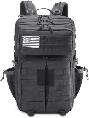 Tactical Backpack Military Molle Hiking 45L Outdoor Bag Sports Bag Outdoor Tactical Black